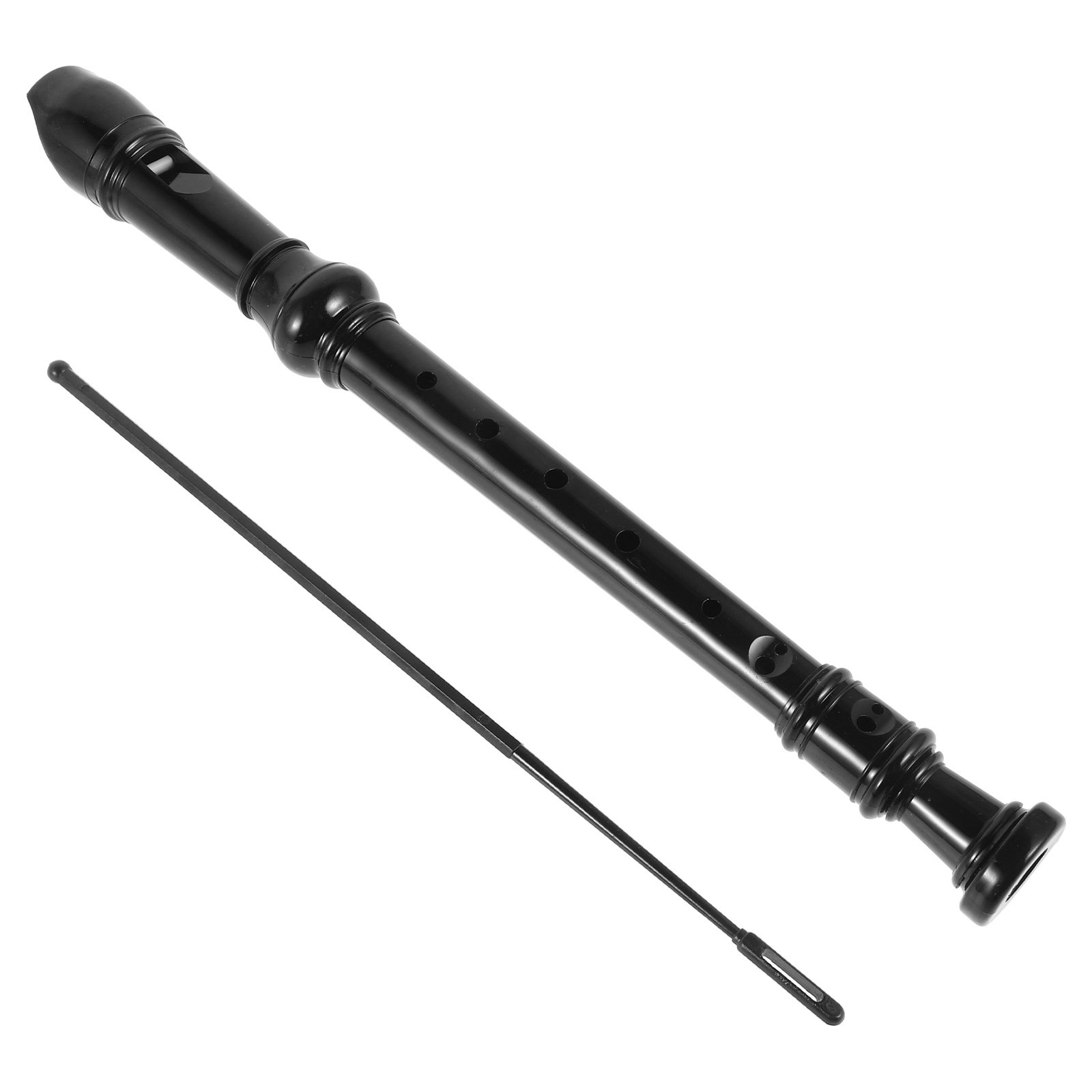 Soprano Recorder Plastic - Flauta dulce de ABS transparente negra