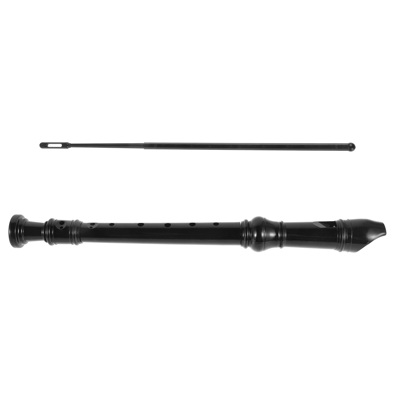 Soprano Recorder Plastic - Flauta de registro soprano transparente negra