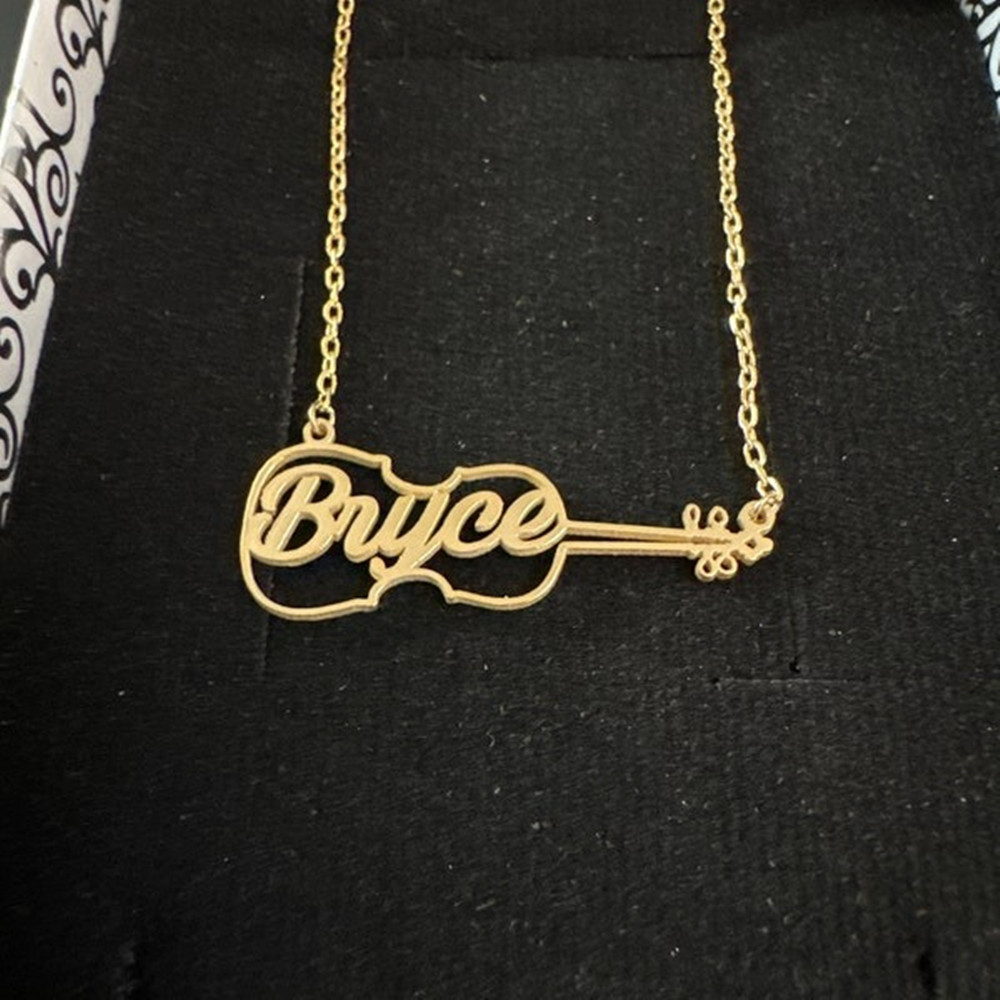 Musical Instrument And Names - Collar de violín personalizado, instrumento de