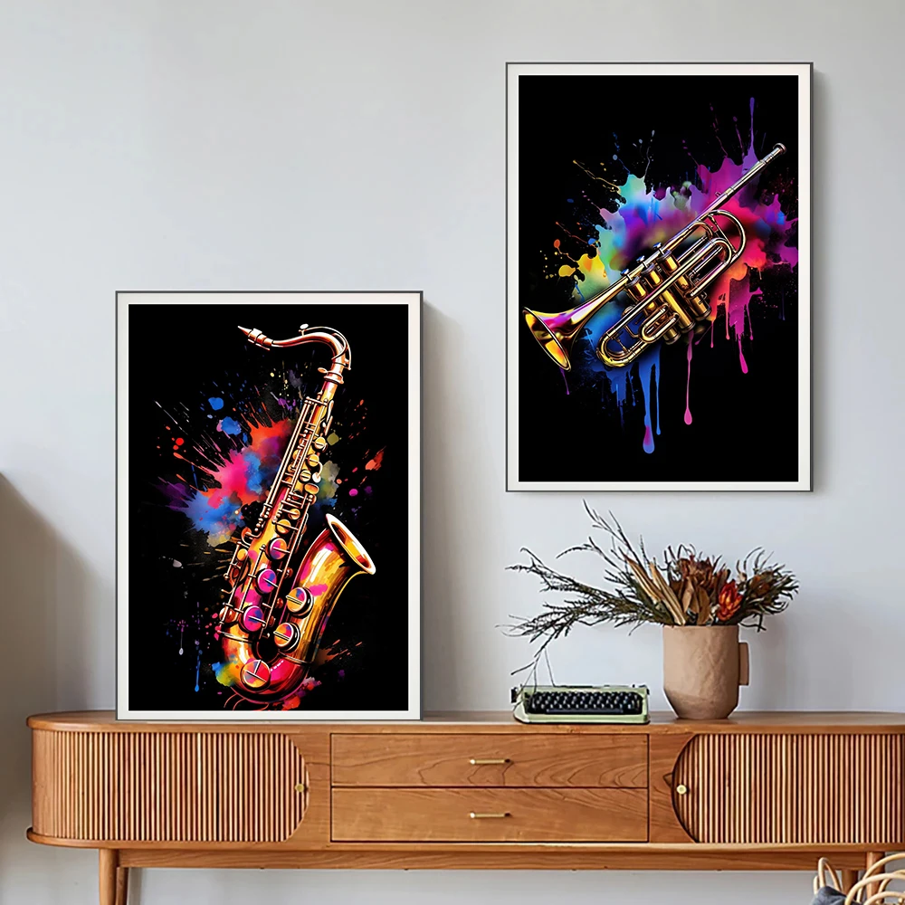 Póster con imágenes de instrum - Picture Of Musical Instrument reseña y precio