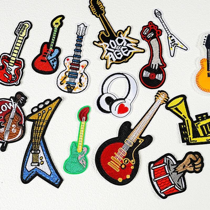 Parches bordados para planchar - Picture Of Musical Instrument reseña y precio
